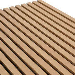 Panneaux acoustiques en tasseaux de bois chêne clair et noir de 250 x 60 CM