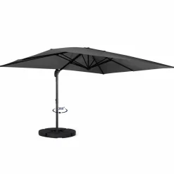Parasol déporté 3x4 m gris