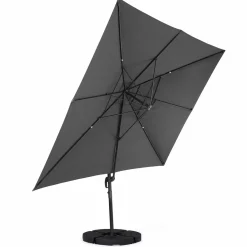 Parasol déporté 3x4 m gris