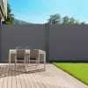 Paravent double rétractable 180 x 800 cm gris anthracite