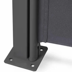 Paravent rétractable extérieur 180 x 500 cm gris anthracite