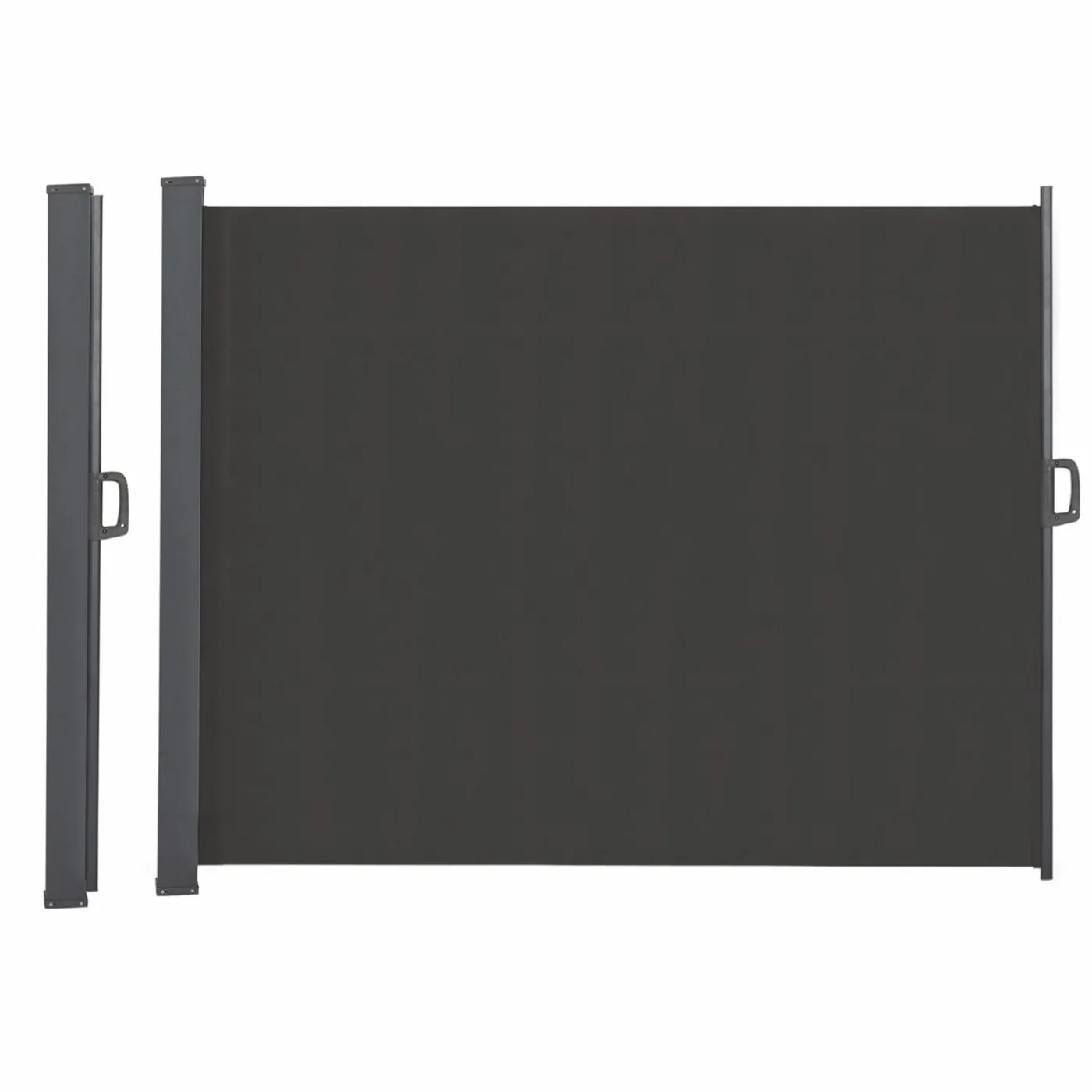 Paravent rétractable 5x2m gris anthracite