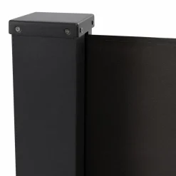 Paravent rétractable 5x2m gris anthracite