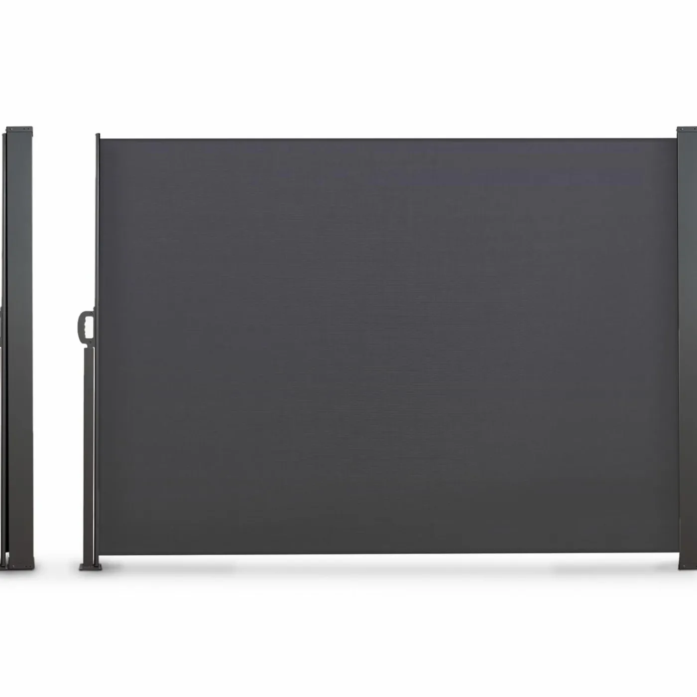 Paravent rétractable 3x1,8m gris pour l’extérieur