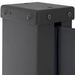 Paravent rétractable 3x1,8m gris pour l’extérieur