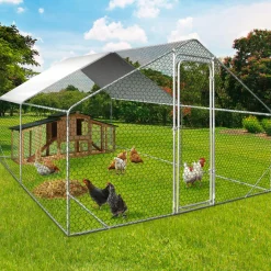 Parc à poule grillagé