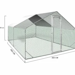 Parc à poule grillagé