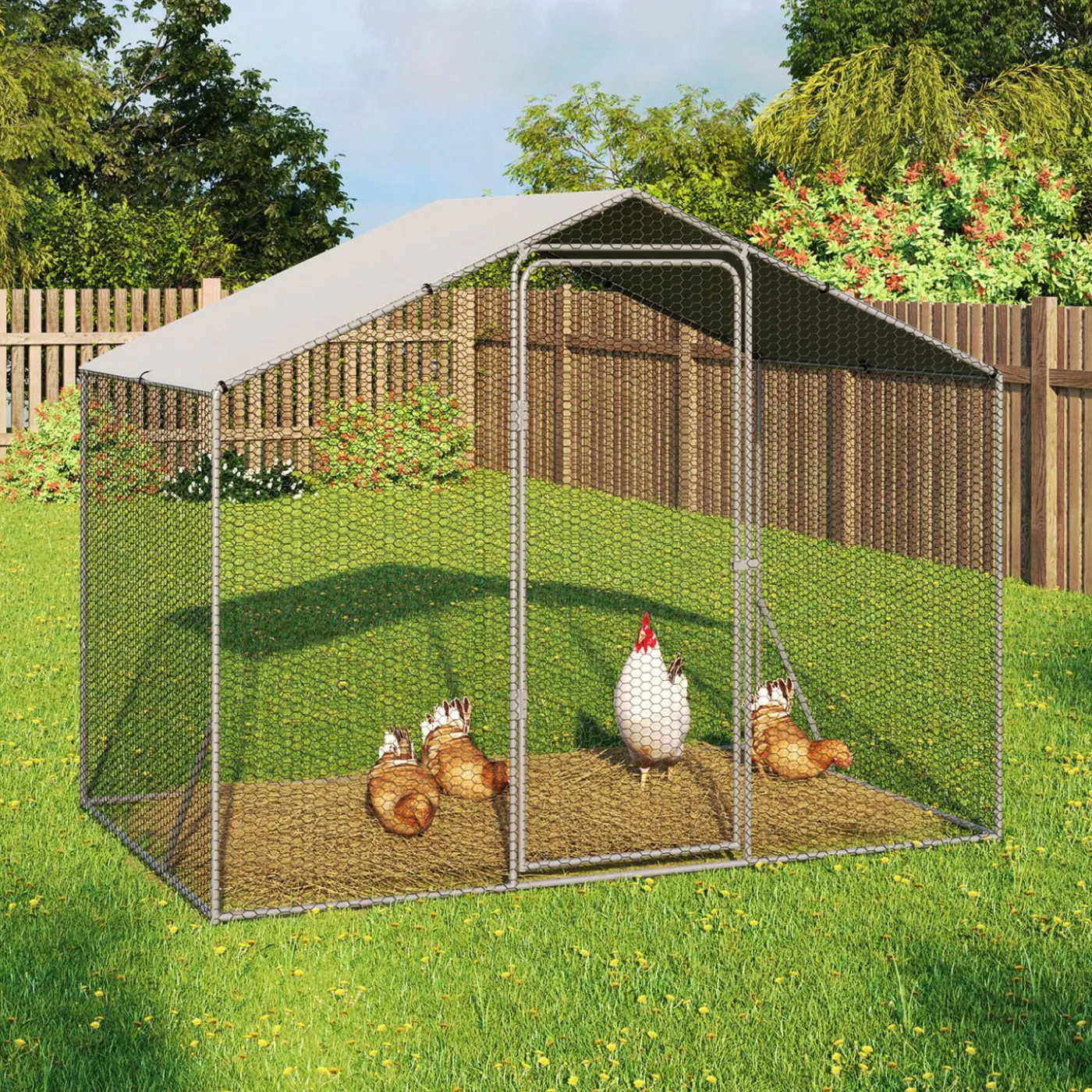 Parc à poules grillagé 3 m²