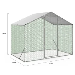 Parc à poules grillagé 3 m²
