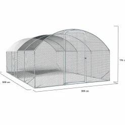 Parc à poules grillagé 15 m²