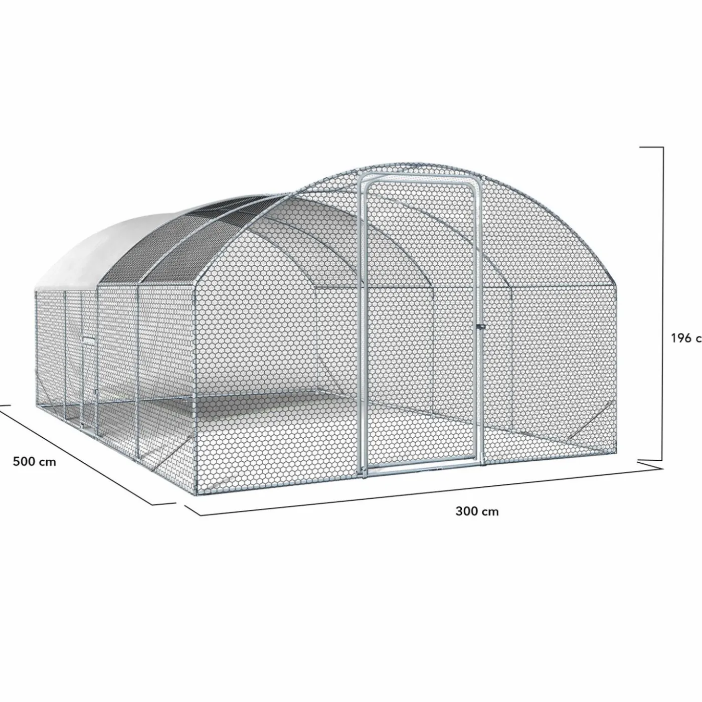 Parc à poules grillagé 15 m²