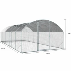 Parc à poules grillagé 22,5 m²