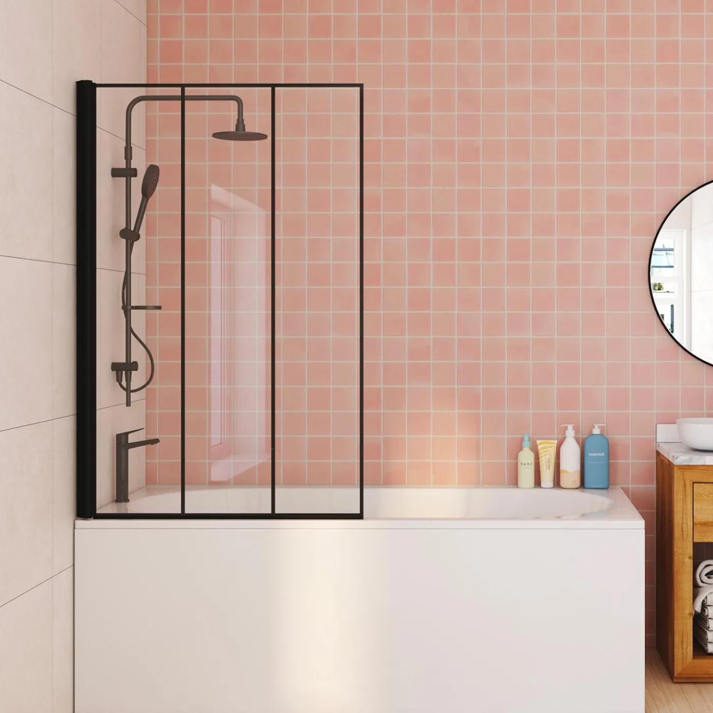 Pare baignoire 1 volet 70x120cm