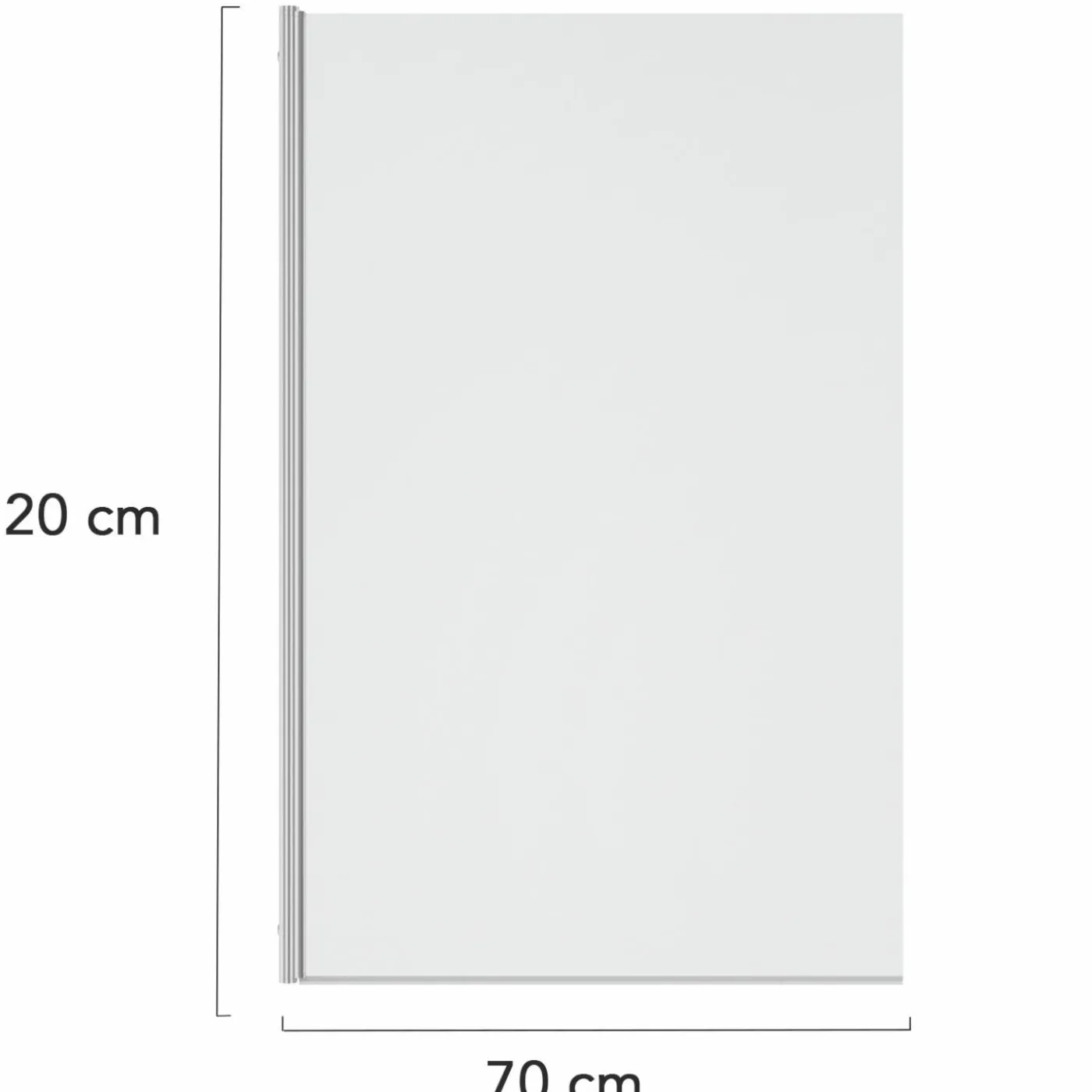 Paroi de baignoire pivotante 1 volet 70x120 cm