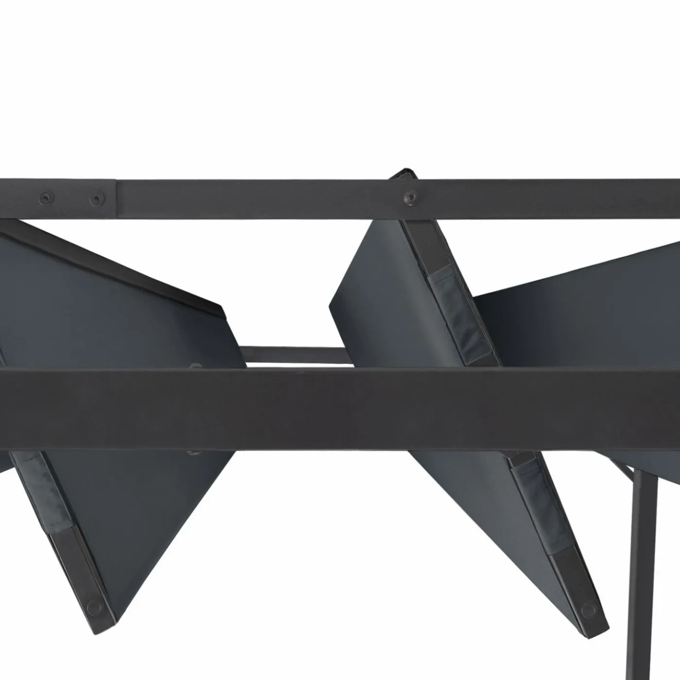 Pergola acier lames orientables avec 4 stores gris 3x3 m