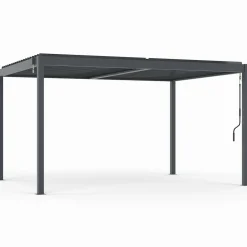 Pergola bioclimatique 3x4 M lames orientables aluminium gris anthracite