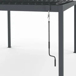 Pergola bioclimatique 3x4 M lames orientables aluminium gris anthracite