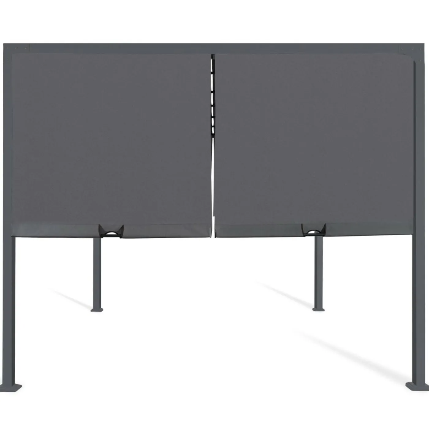 Pergola coulissante gris anthracite 2 pans 3x3 M