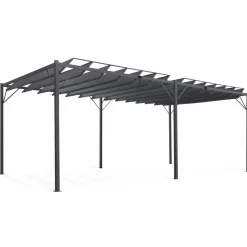 Pergola lames orientables gris anthracite 3x6m