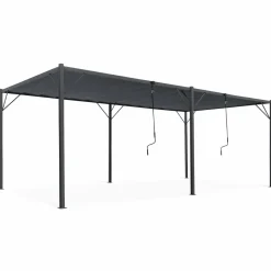 Pergola lames orientables gris anthracite 3x6m