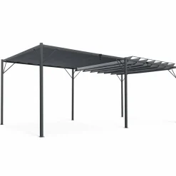 Pergola lames orientables gris anthracite 3x6m