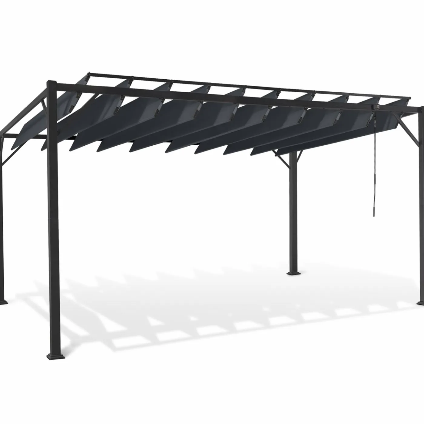 Pergola lames orientables gris anthracite