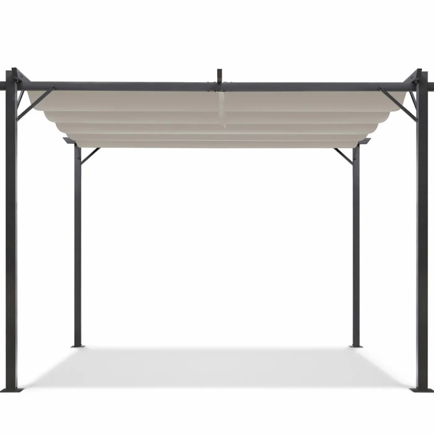 Pergola toit rétractable taupe 3x4 M