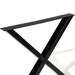 Pieds de table en X en métal noir