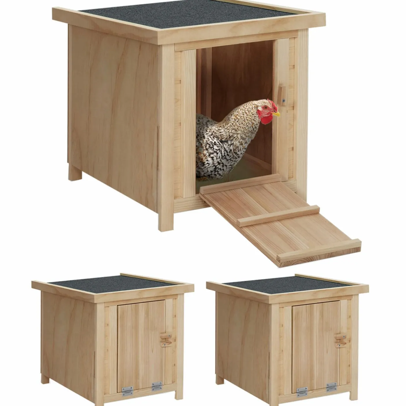 Pondoirs en bois pour poules avec fond