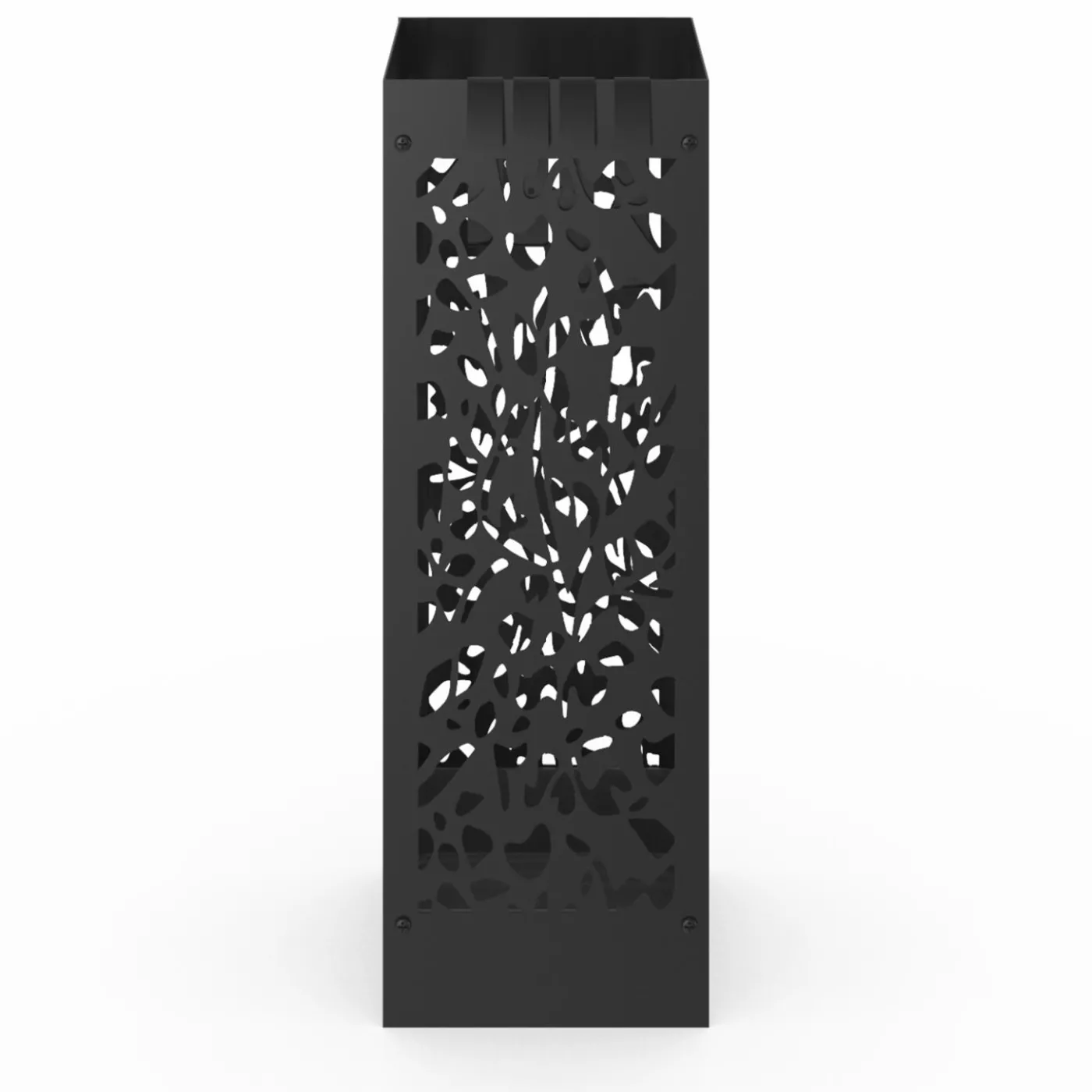 Porte parapluie carré en acier noir 45 cm