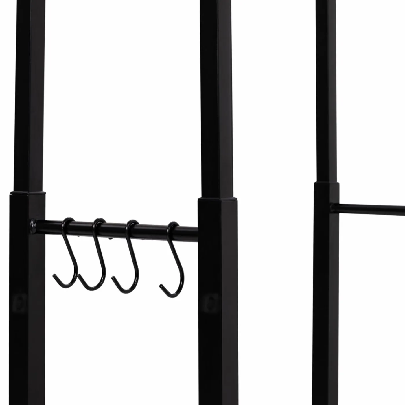 Porte-bûches intérieur modulable 65x25x150 cm en métal noir