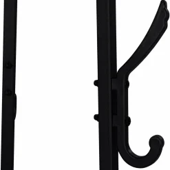 Porte-manteau industriel sur pied avec étagères