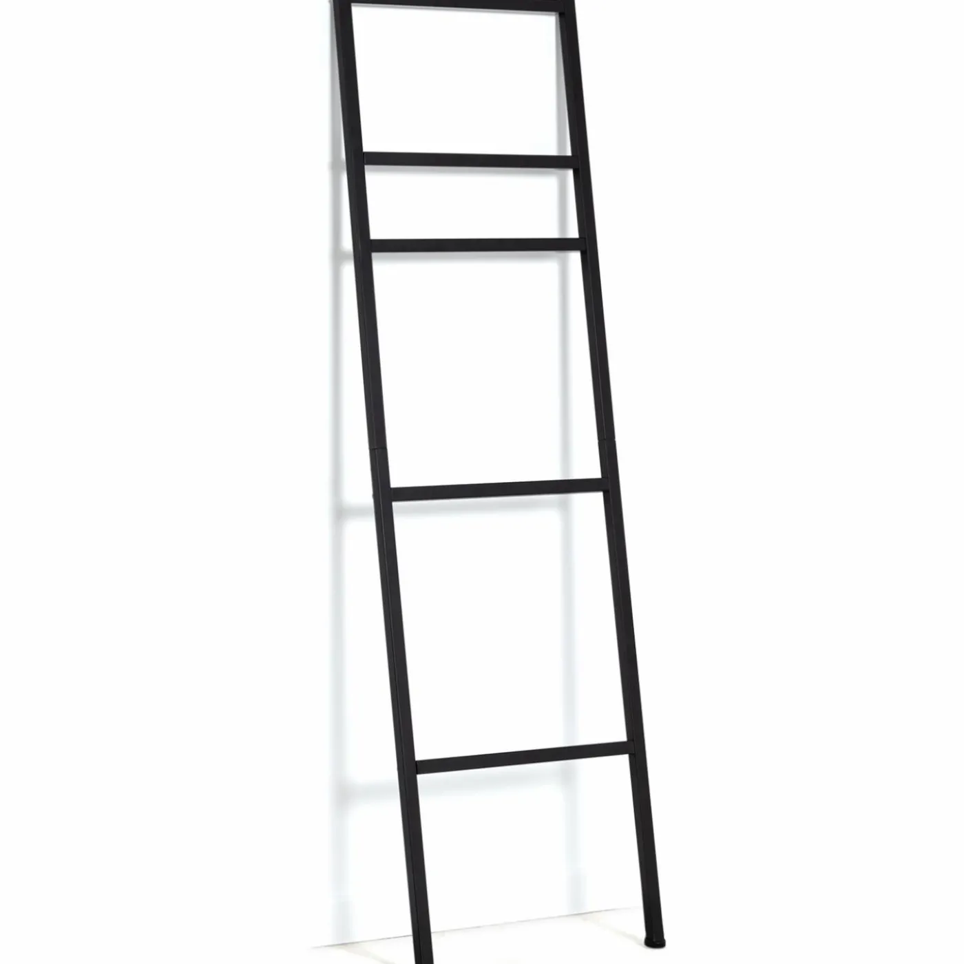 Porte-serviettes échelle pour salle de bain en métal noir
