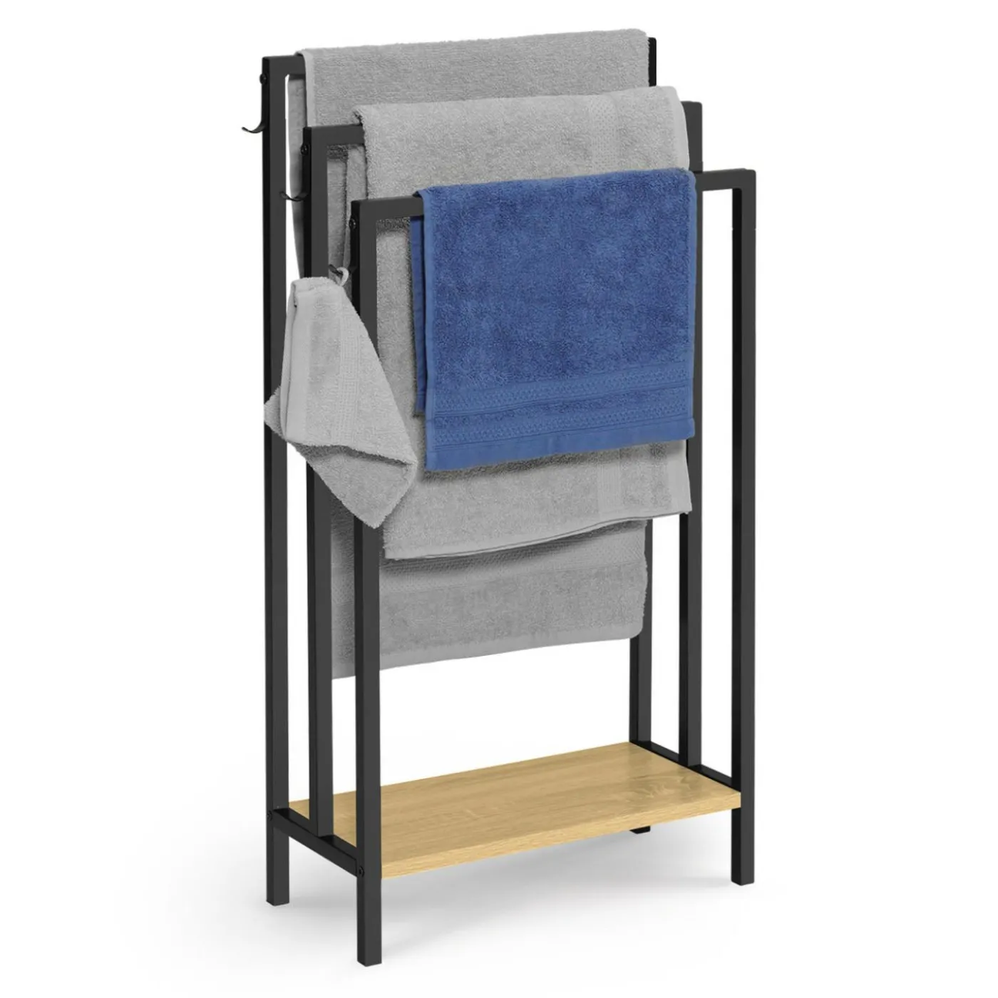 Porte-serviettes design industriel avec une étagère