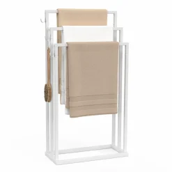 Porte-serviettes industriel métal blanc 3 niveaux