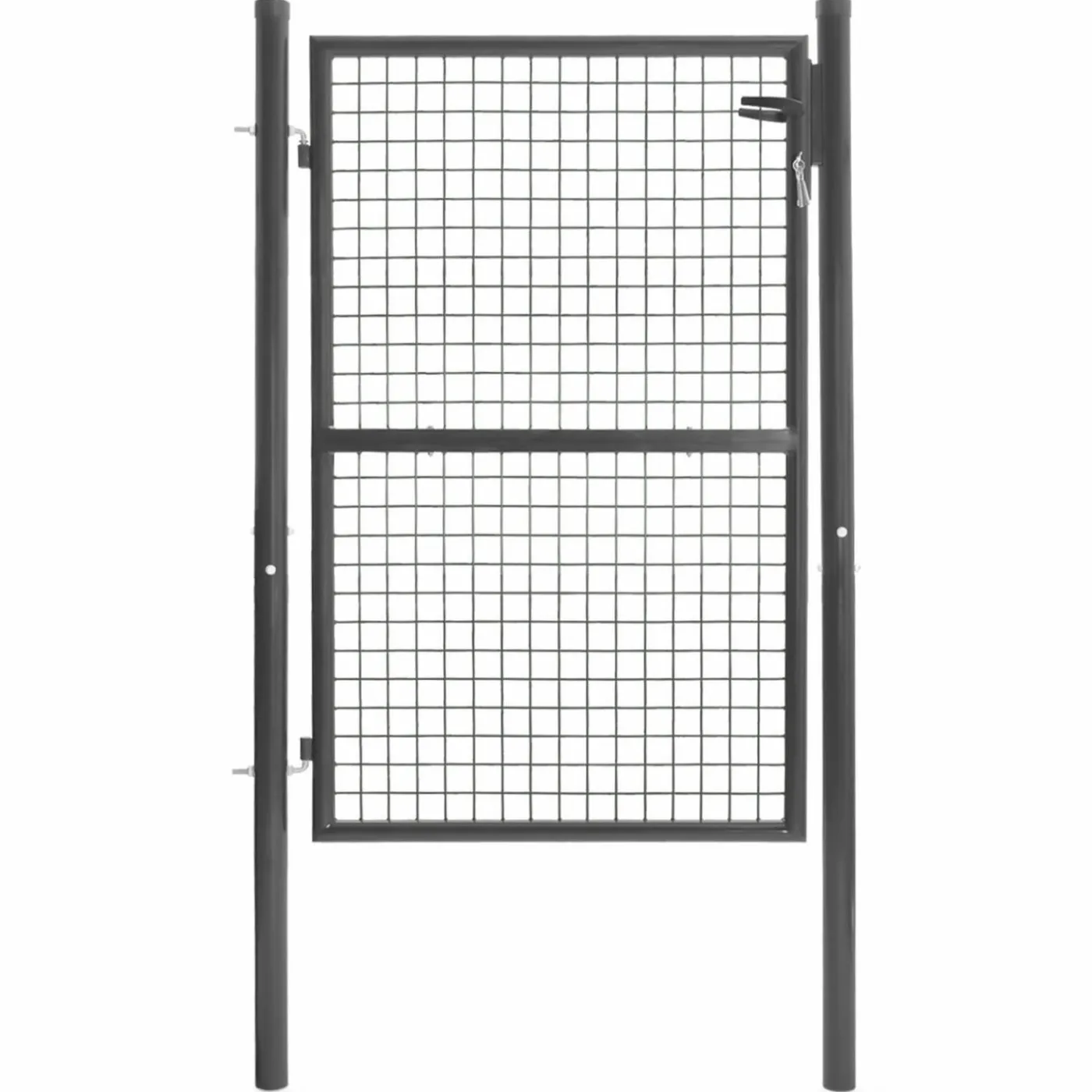 Portillon gris anthracite jardin en acier 105 x 125 cm