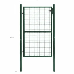Portillon vert jardin en acier 105 x 150 cm