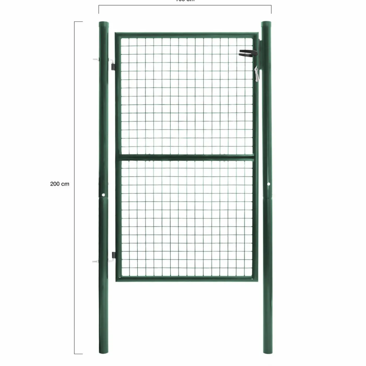 Portillon vert jardin en acier 105 x 150 cm