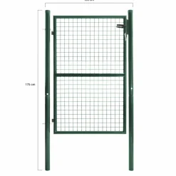 Portillon vert jardin en acier 105 x 125 cm