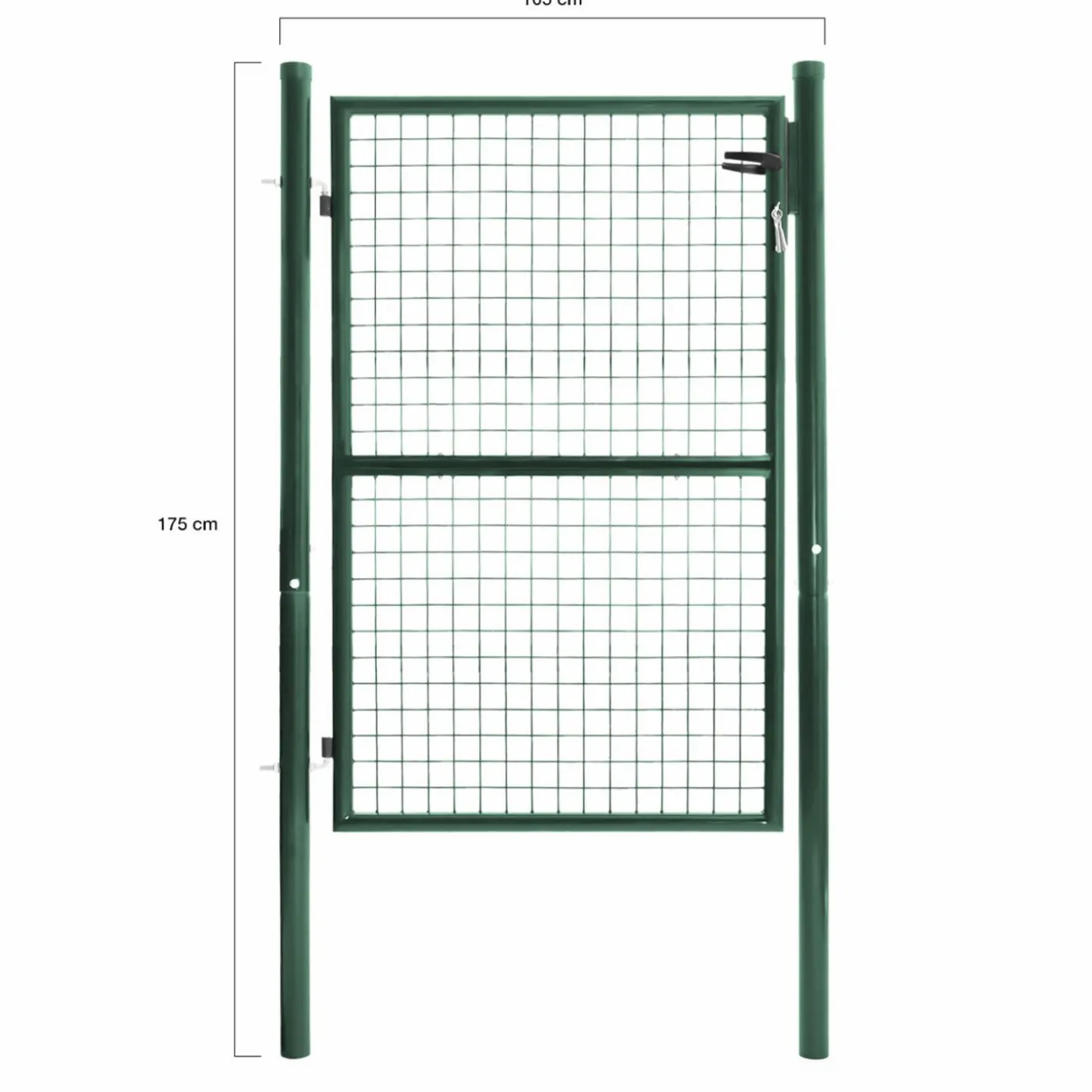 Portillon vert jardin en acier 105 x 125 cm