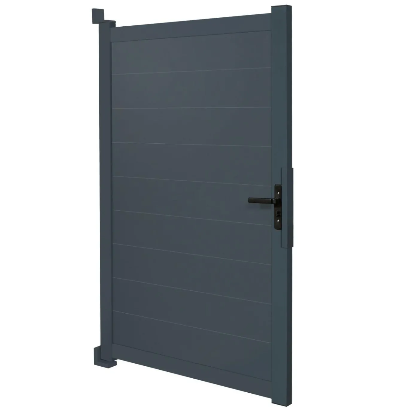 Portillon 100x160 cm en aluminium gris anthracite