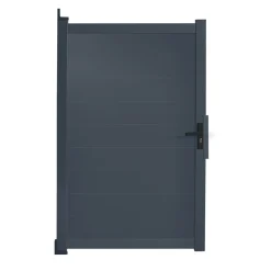 Portillon 100x160 cm en aluminium gris anthracite