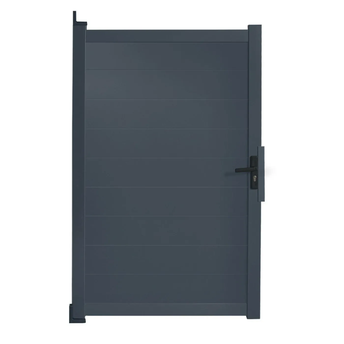Portillon 100x160 cm en aluminium gris anthracite