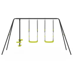 Portique balançoire 3 agrès pour jardin extérieur
