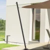 Poteau pour toile ombrage en acier noir 220 cm
