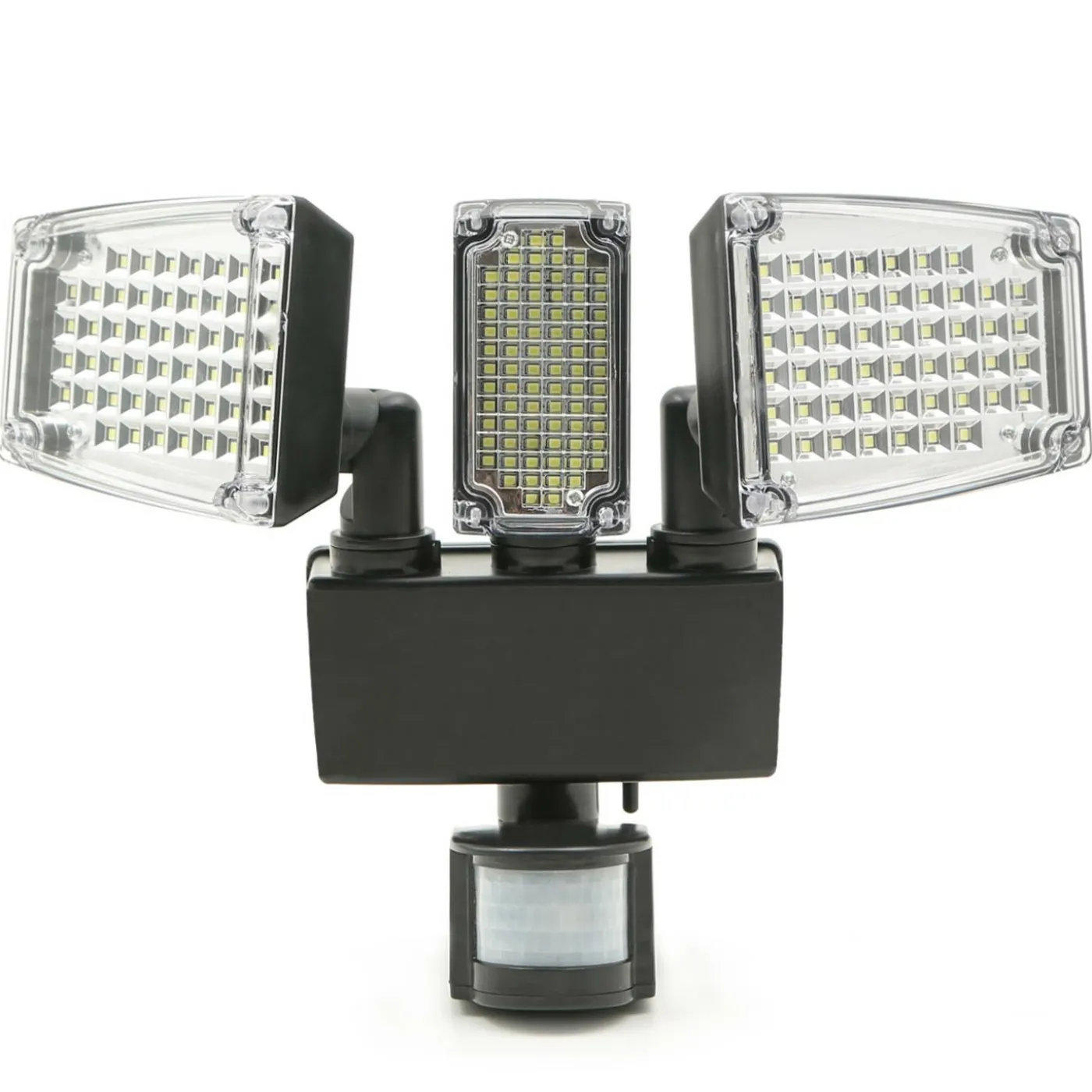 Projecteur LED solaire 3 spots 178 LED avec détecteur de mouvement