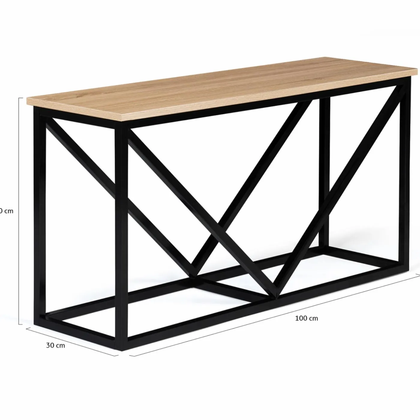 Range-bûches intérieur horizontal en métal noir et étagère bois