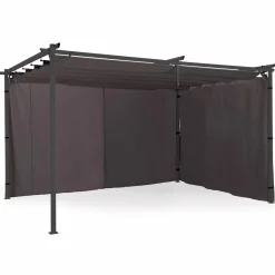 Rideaux extérieurs pour pergola 3x4m gris