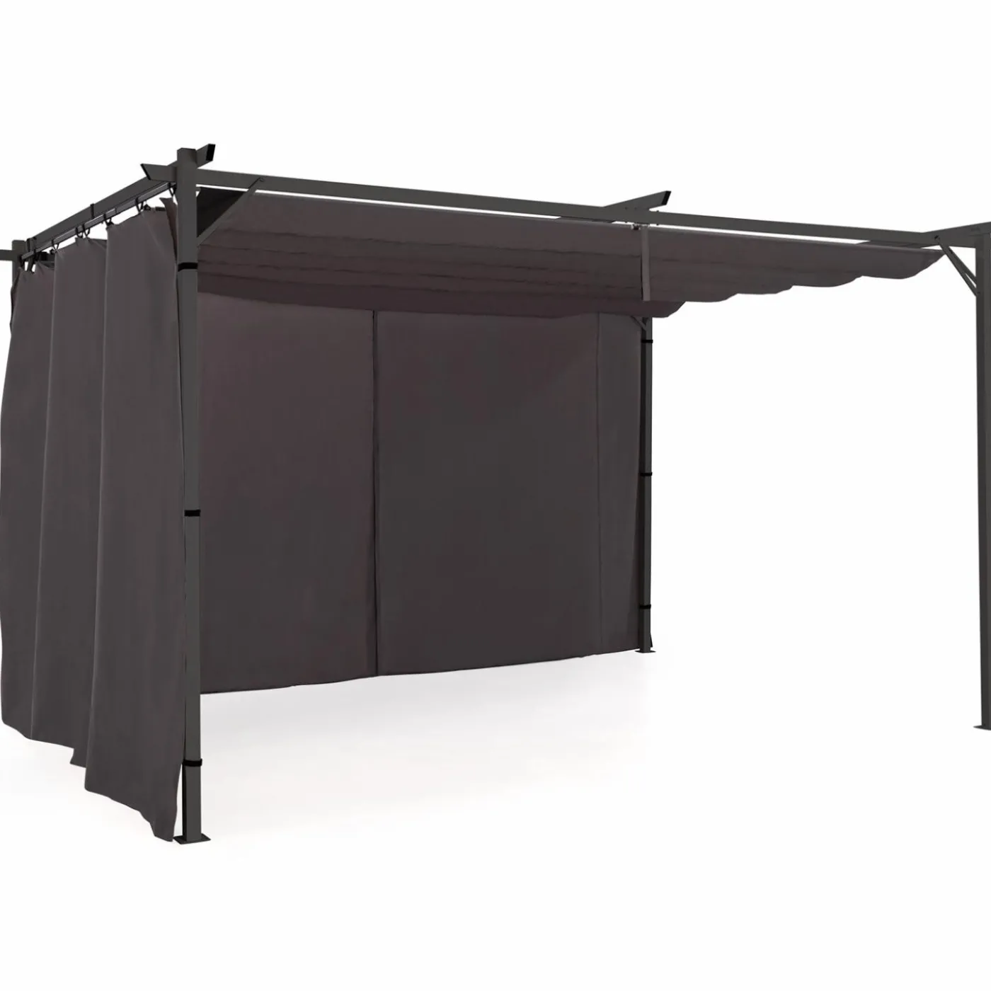 Rideaux extérieurs pour pergola 3x4m gris