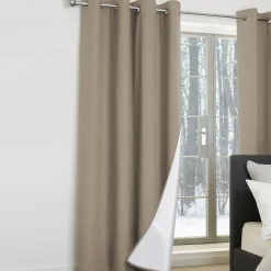 Rideaux occultants thermiques couleur taupe